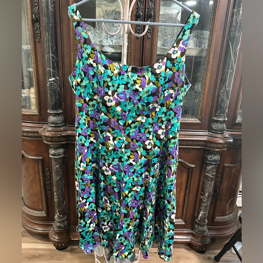 Stunning Jones New York Floral Sleeveless Fit & Flare Dress 16 Like New